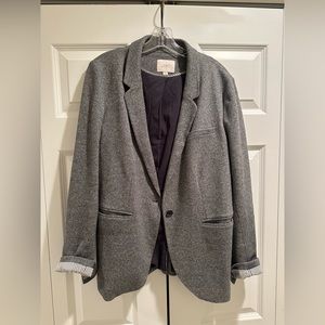 Ann Taylor Loft Size 14 gray blazer (soft)